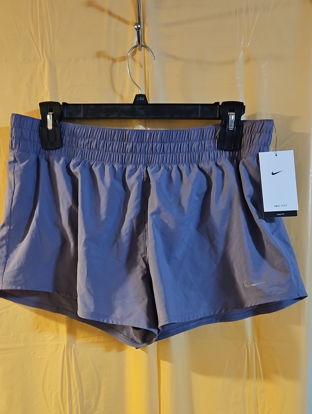 Nike One Dri-FIT Mid-Rise 3" Brief-Lined Shorts: Purple: New With Tags: Size XL